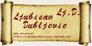 Ljubisav Dubljević vizit kartica